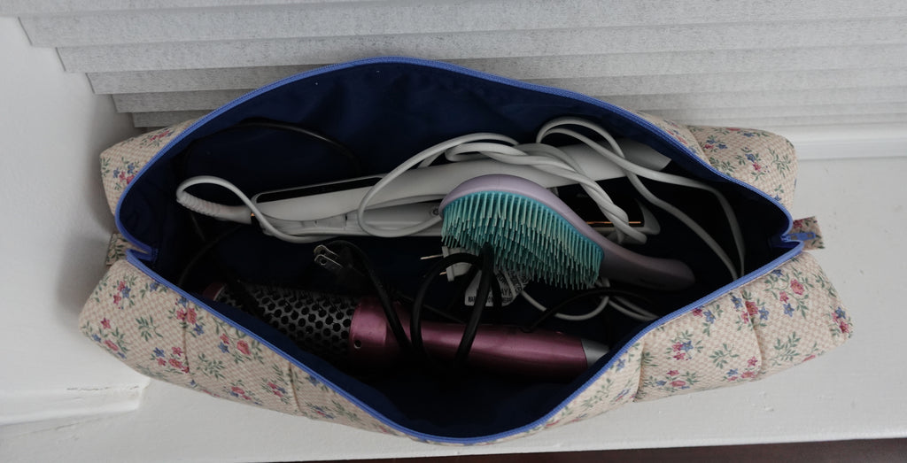 Quilted hot tool travel bag