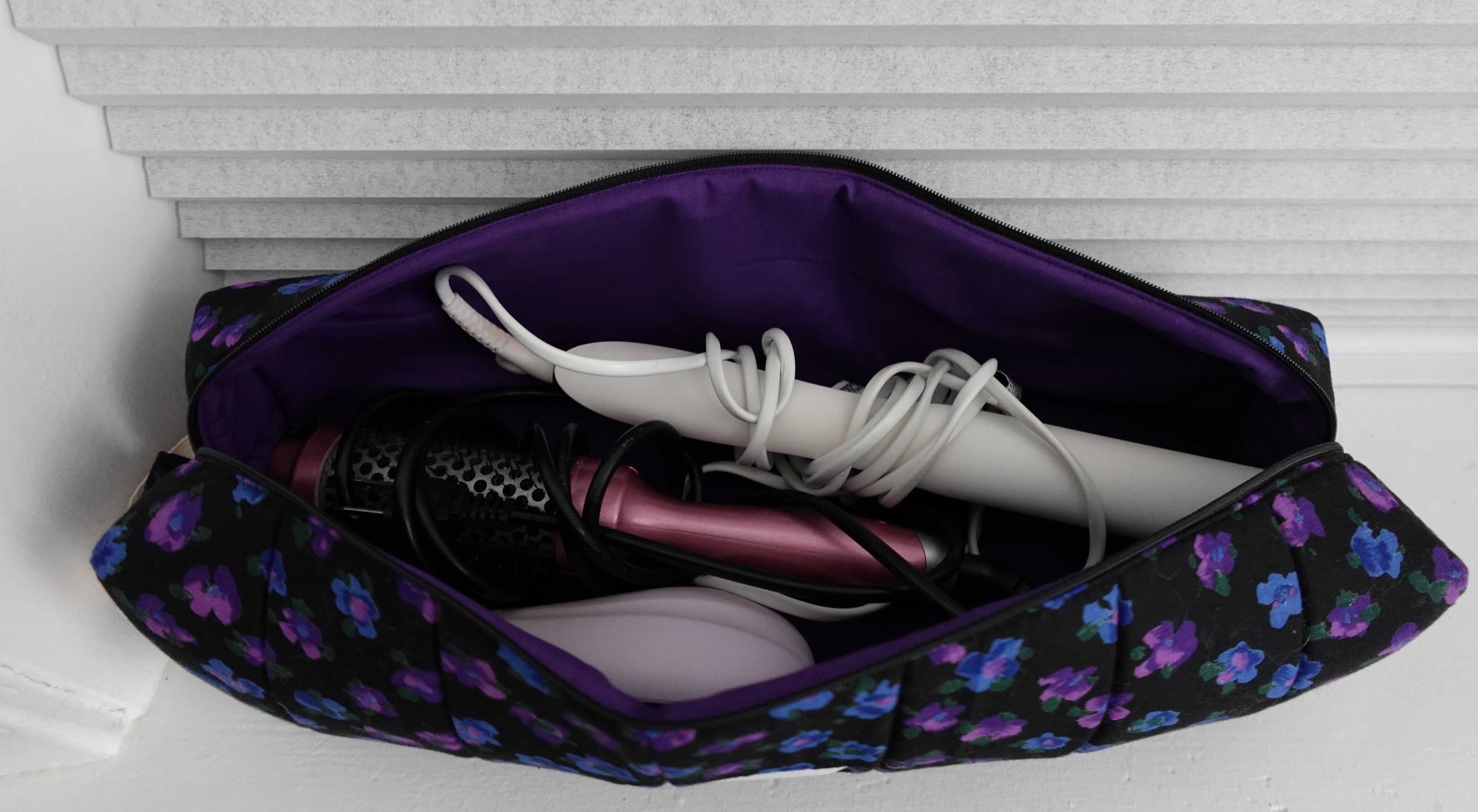 Quilted hot tool travel bag