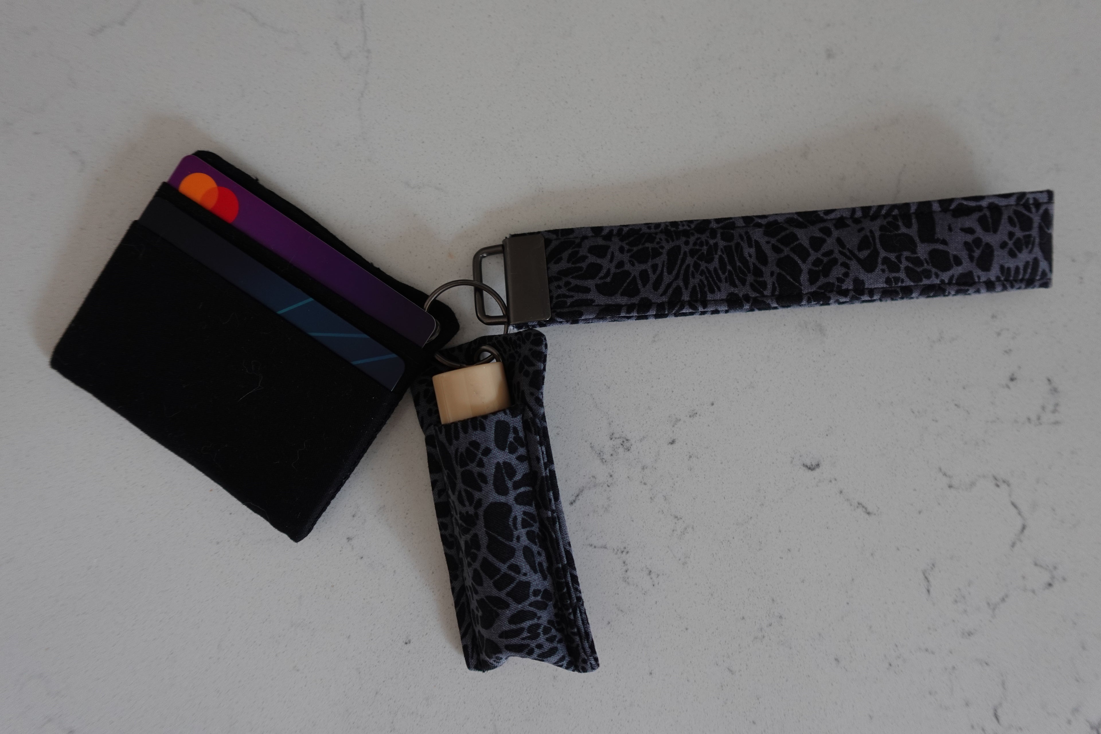 Fabric wristlet keychain