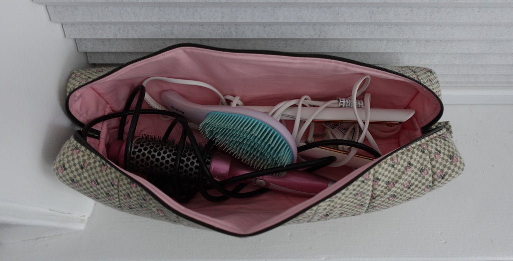 Quilted hot tool travel bag
