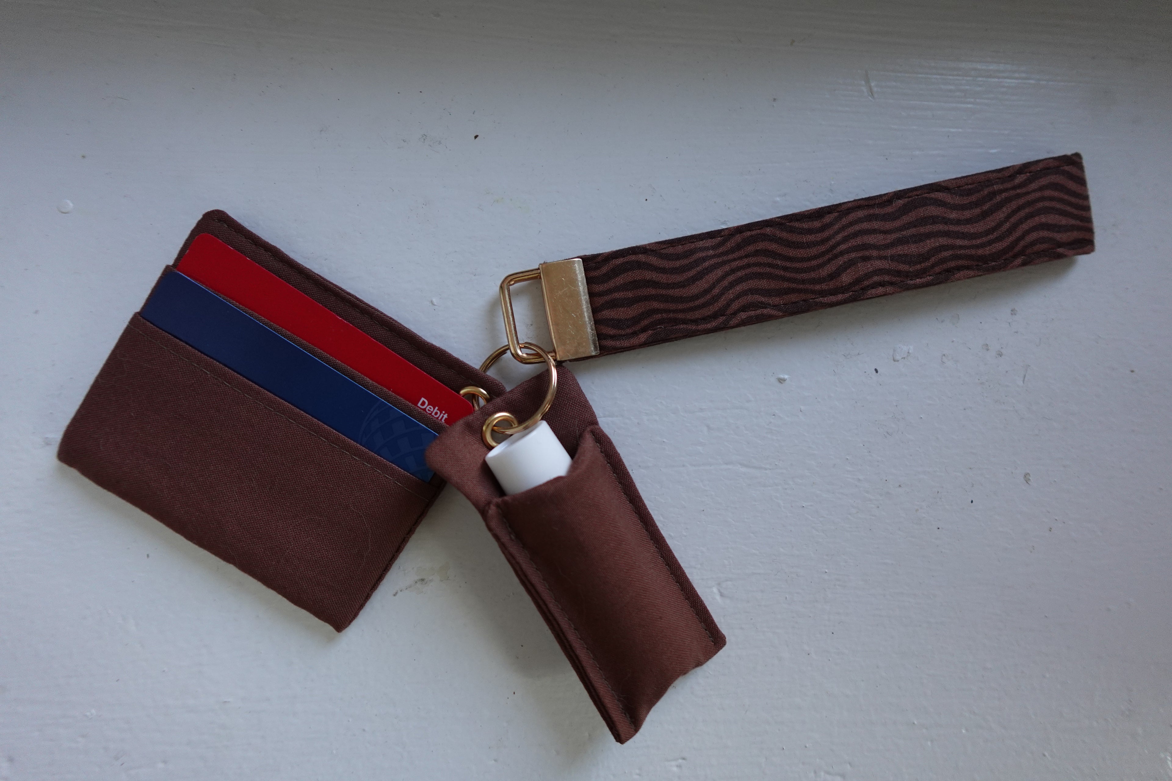 Fabric wristlet keychain