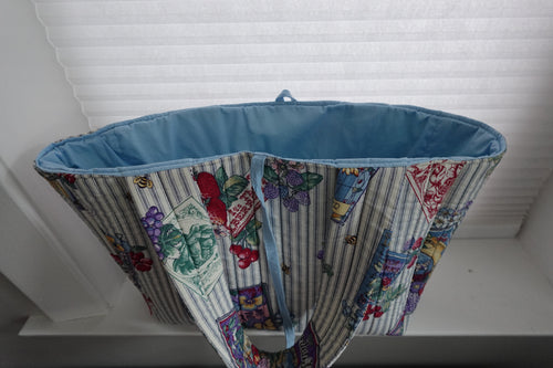 Large quilted farmer's market tote bag