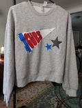 Chicago Cubs applique crew neck