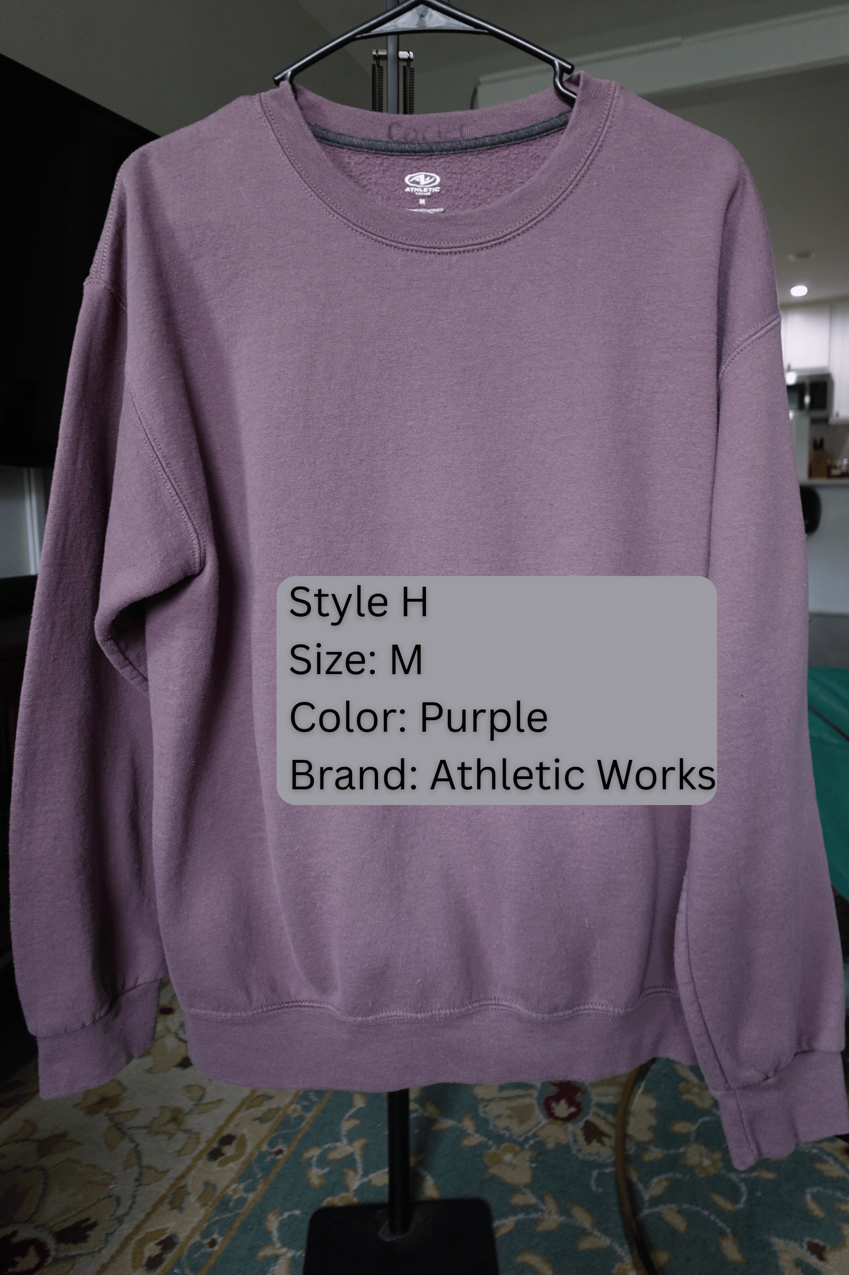 Custom sports team applique crew neck