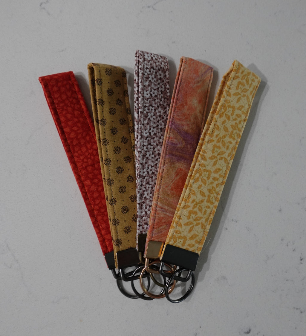Fabric wristlet keychain