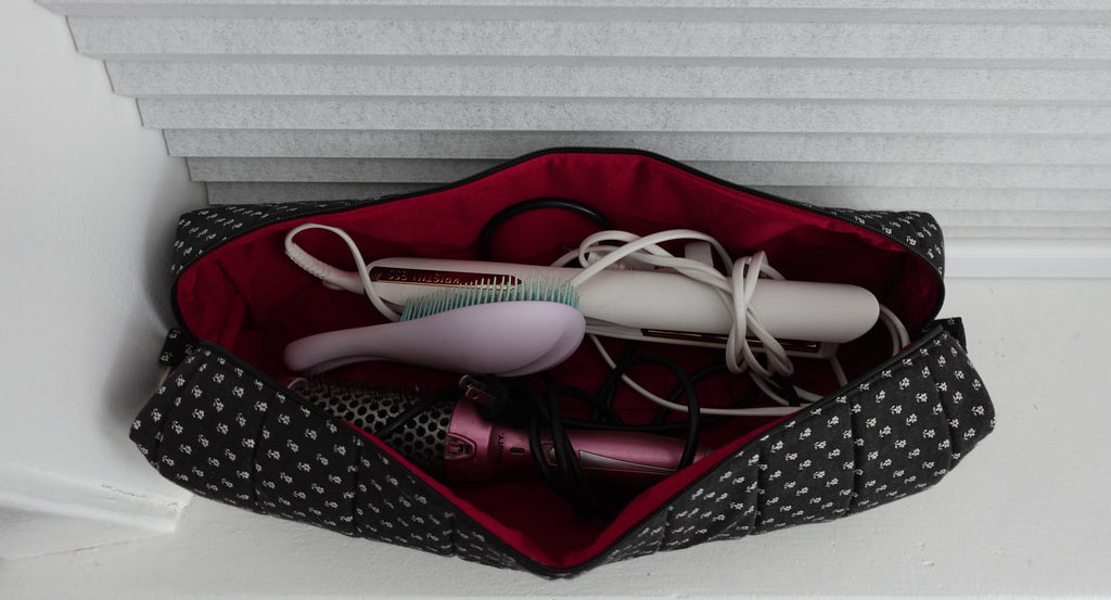 Quilted hot tool travel bag