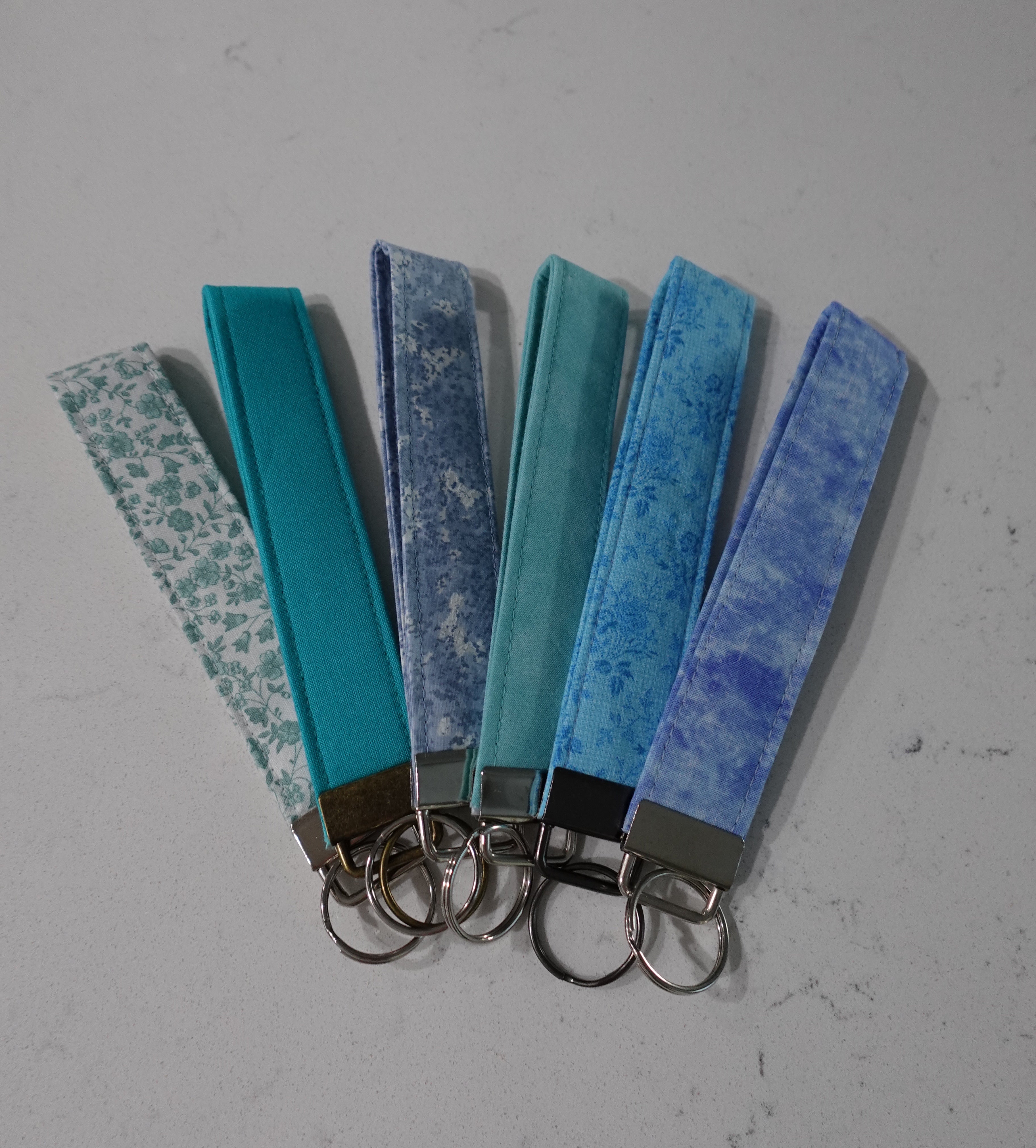 Fabric wristlet keychain