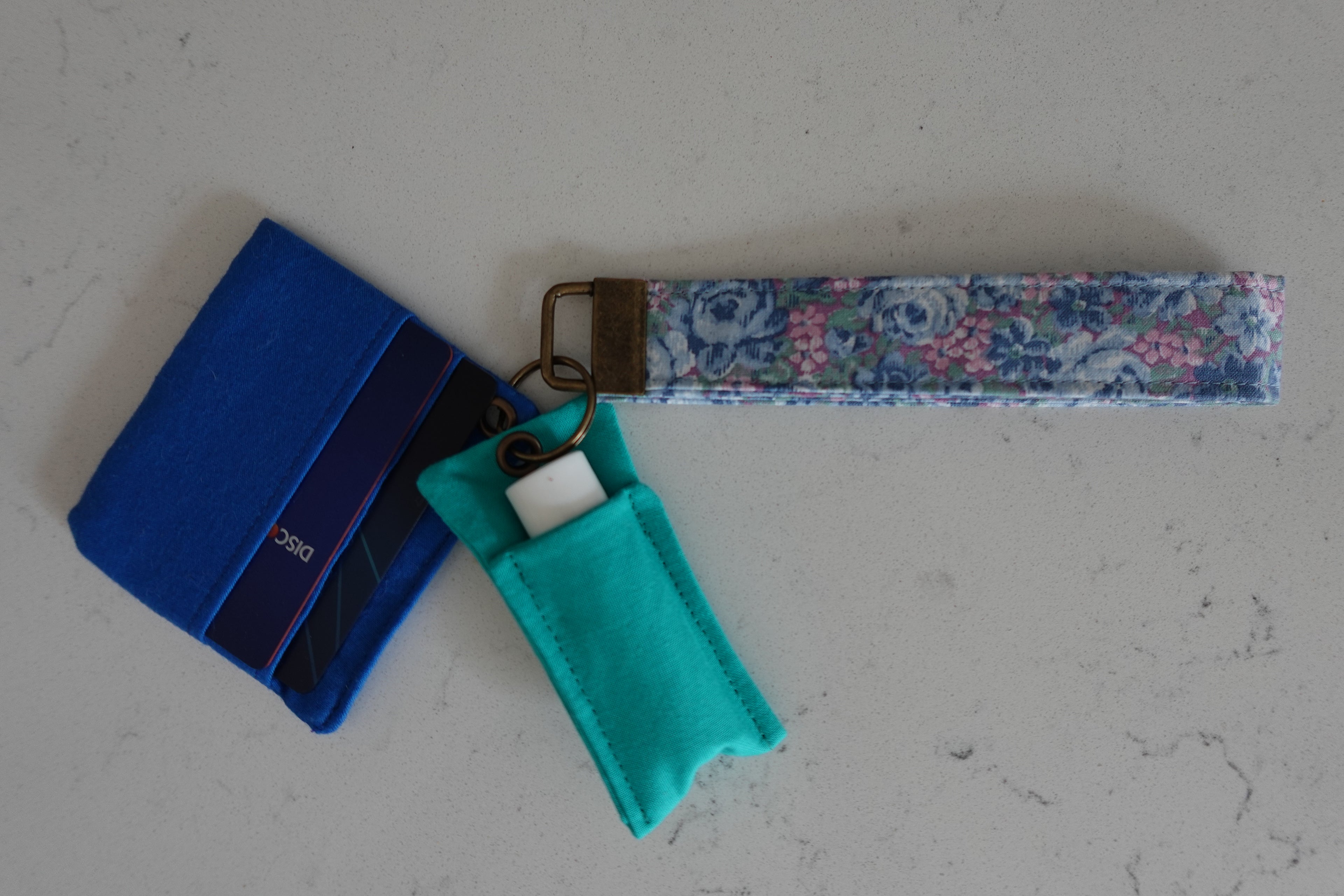 Fabric wristlet keychain