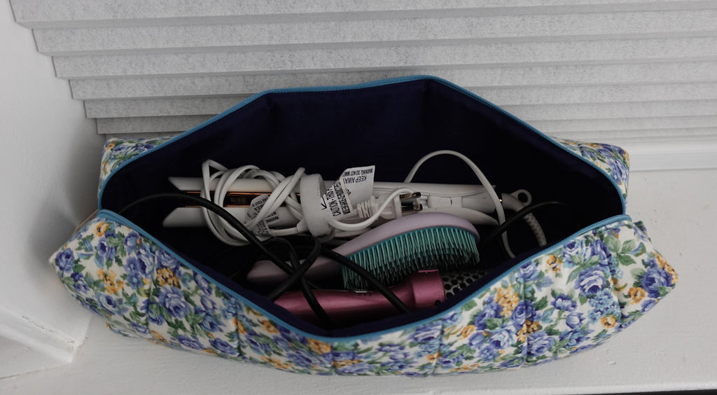 Quilted hot tool travel bag