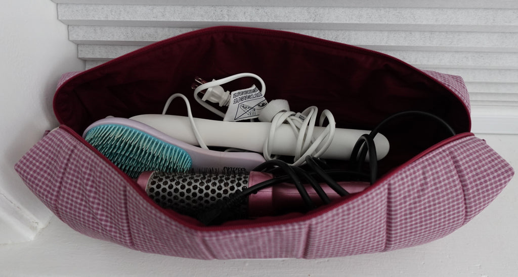 Quilted hot tool travel bag
