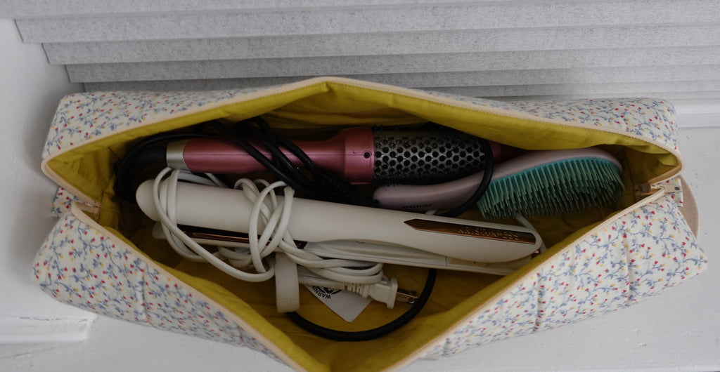 Quilted hot tool travel bag