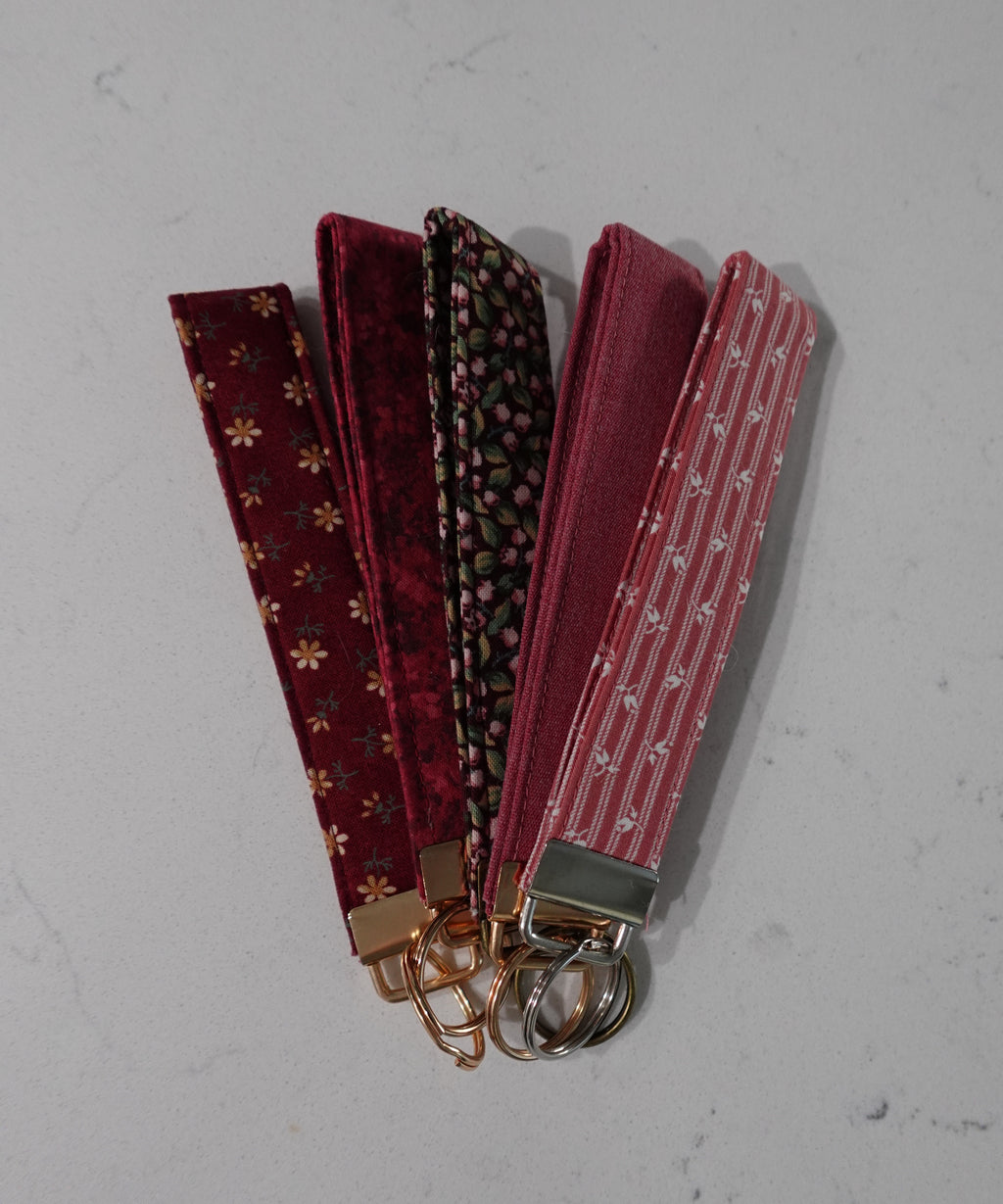 Fabric wristlet keychain