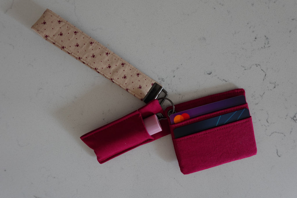 Fabric wristlet keychain