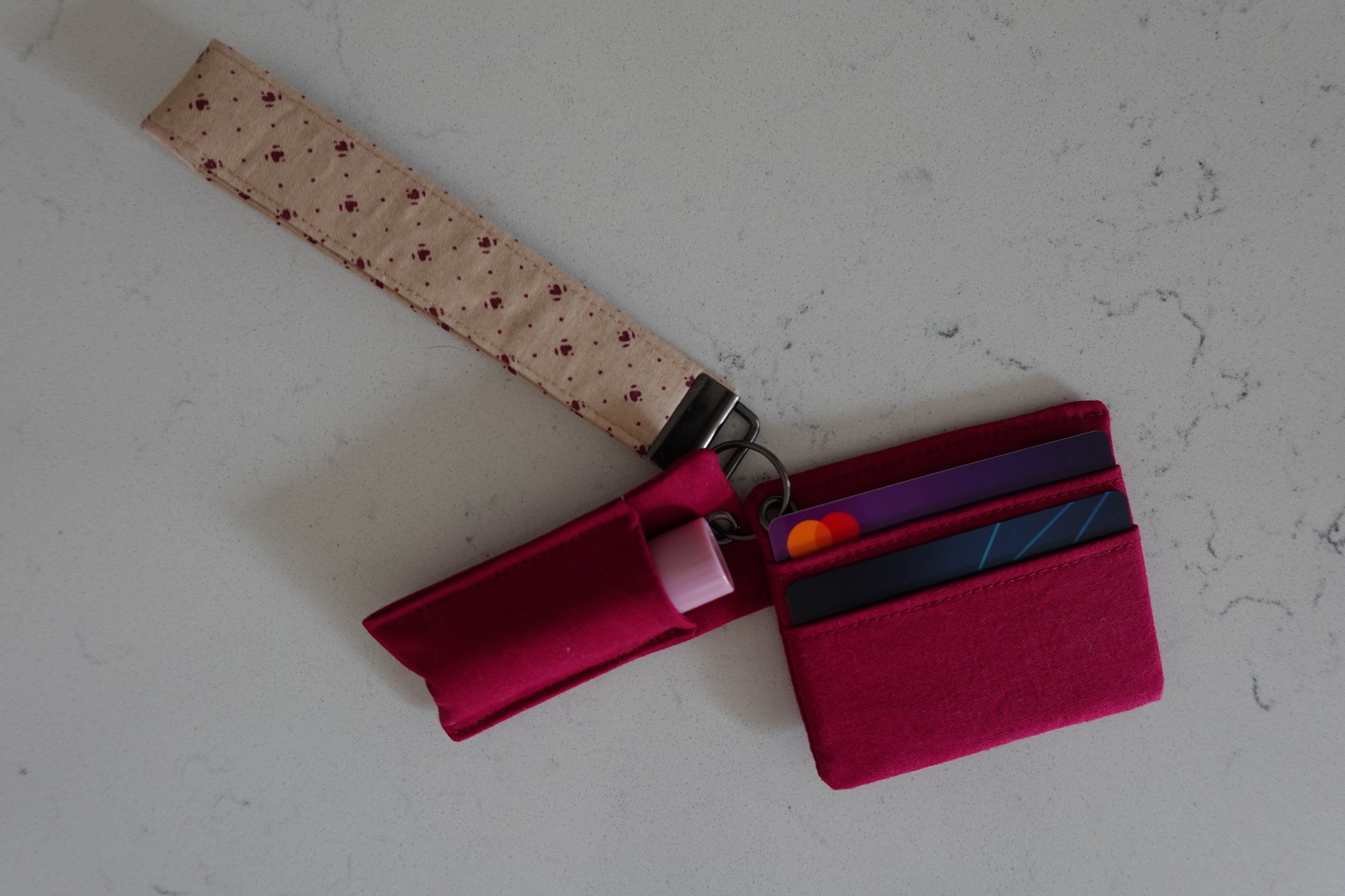 Fabric wristlet keychain