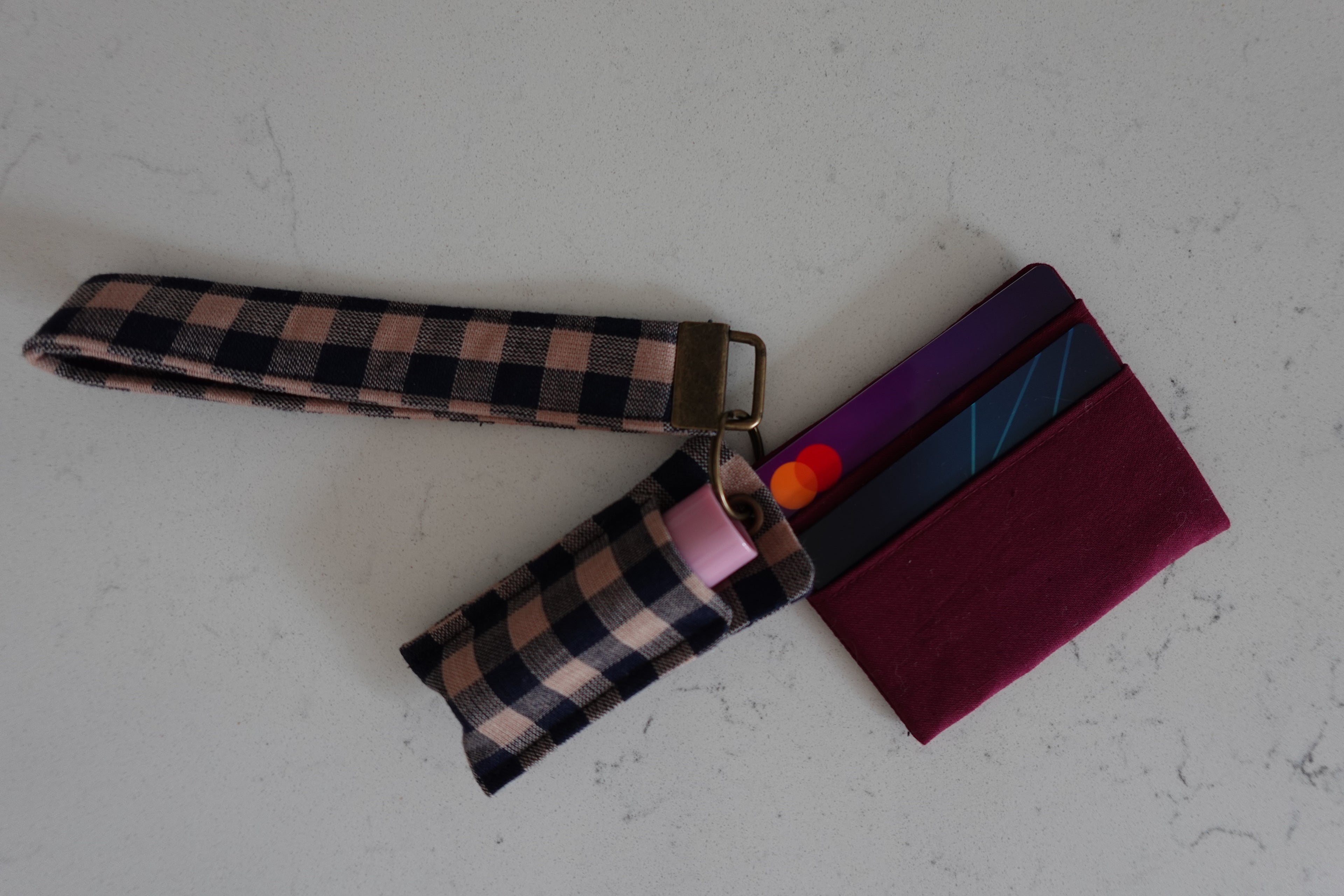Fabric wristlet keychain