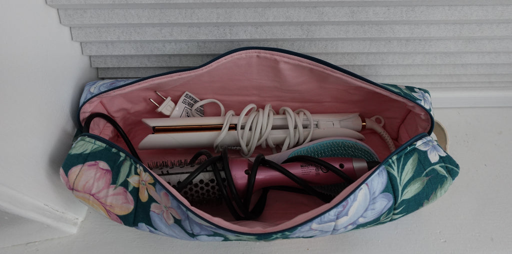 Quilted hot tool travel bag