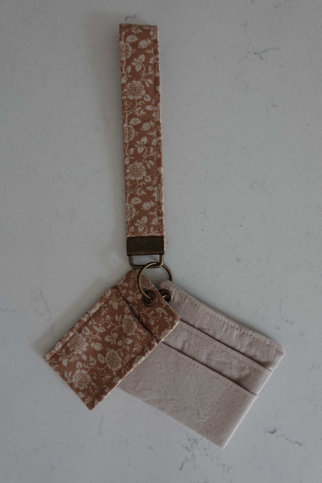 Fabric wristlet keychain