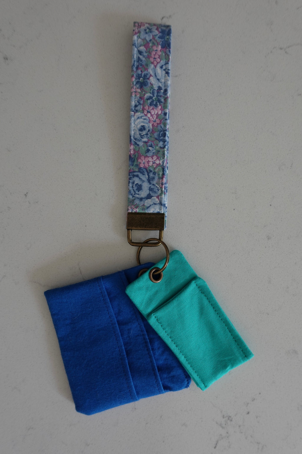 Fabric wristlet keychain