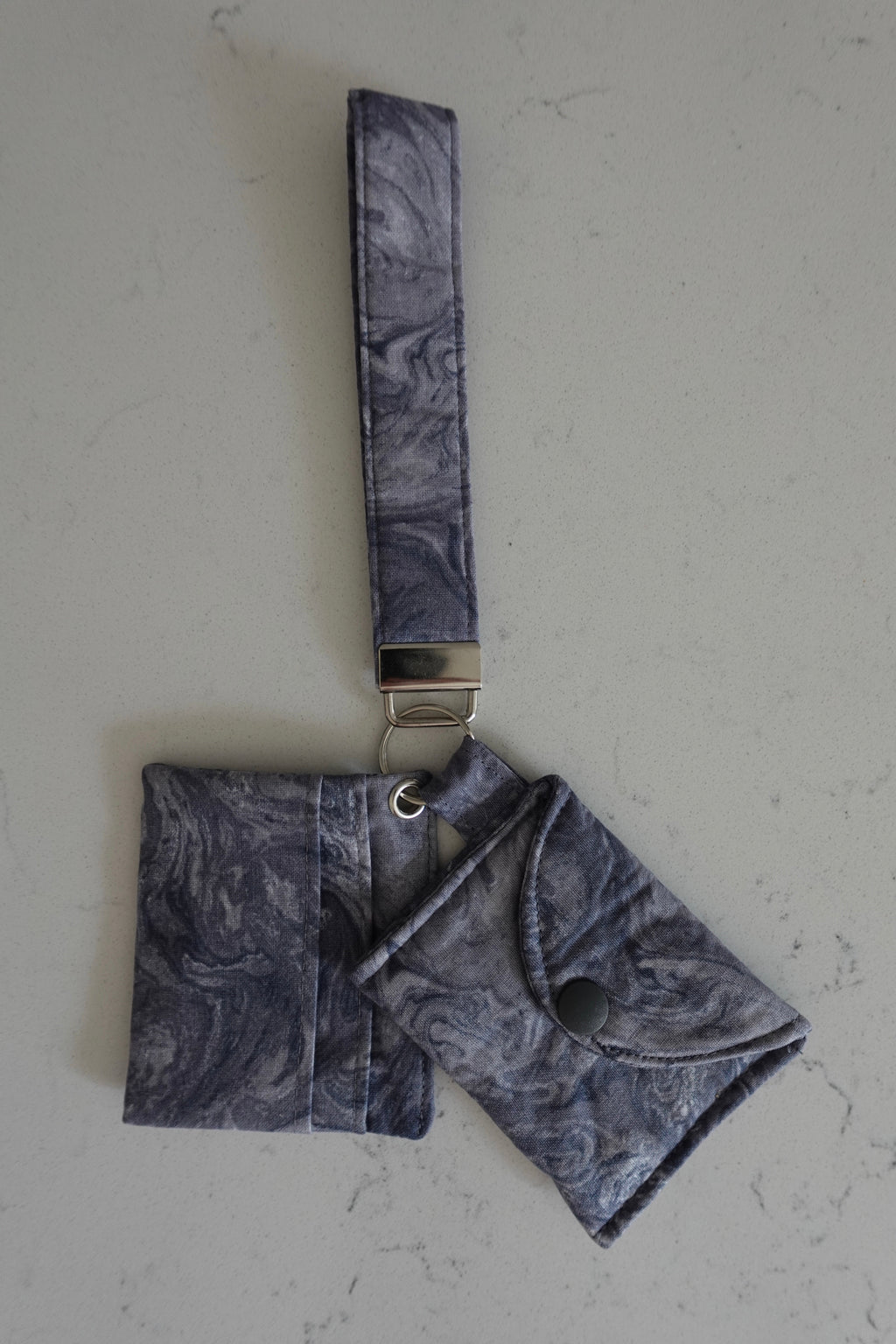 Fabric wristlet keychain