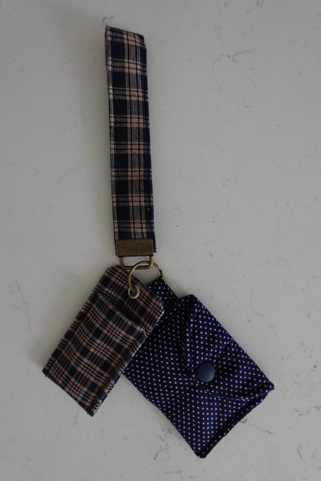 Fabric wristlet keychain