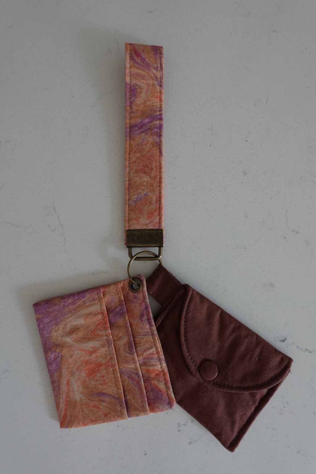 Fabric wristlet keychain