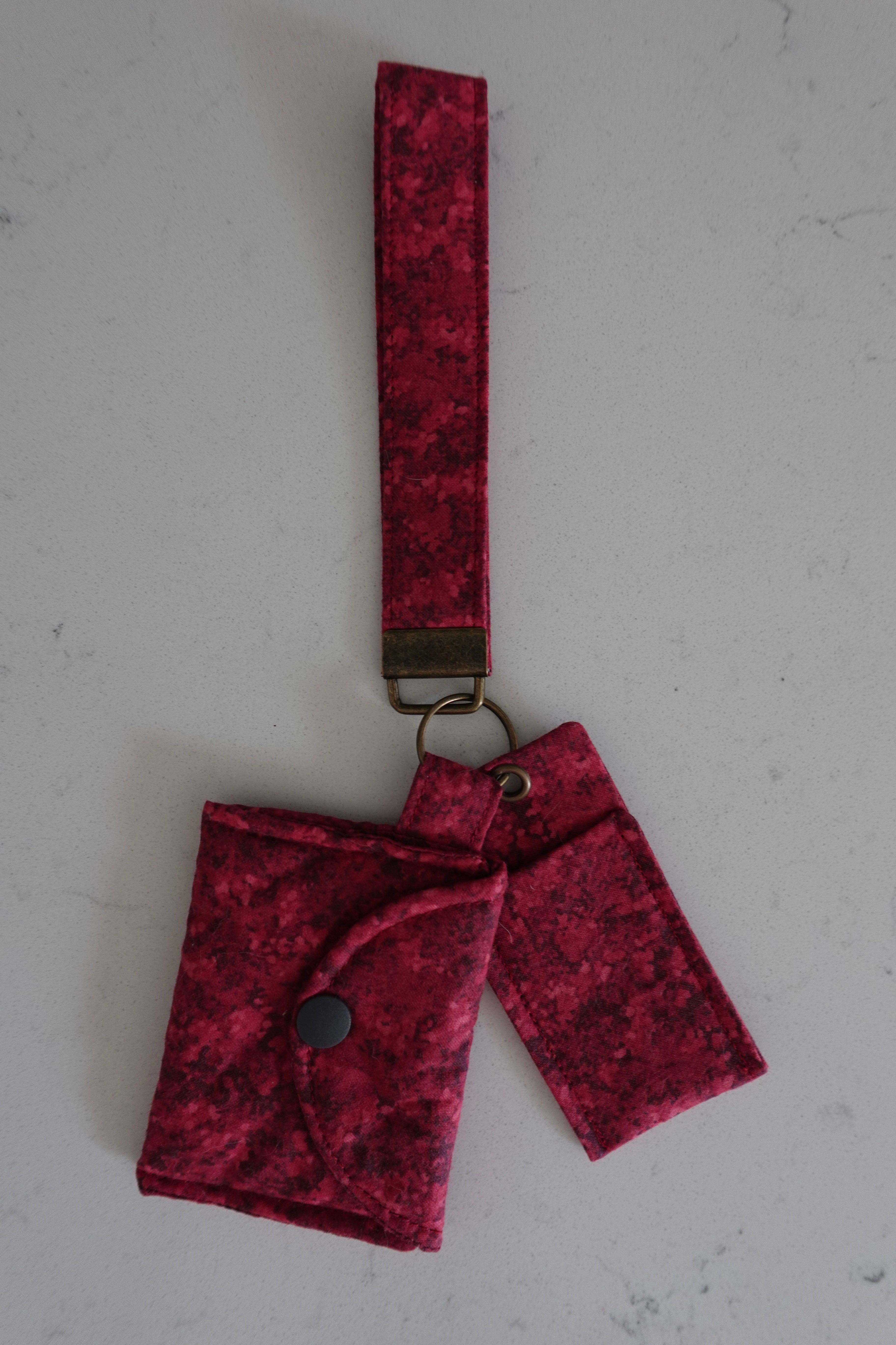 Fabric wristlet keychain