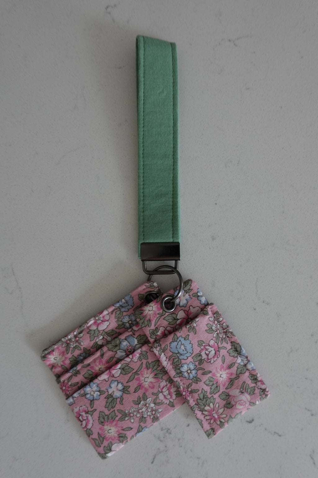 Fabric wristlet keychain