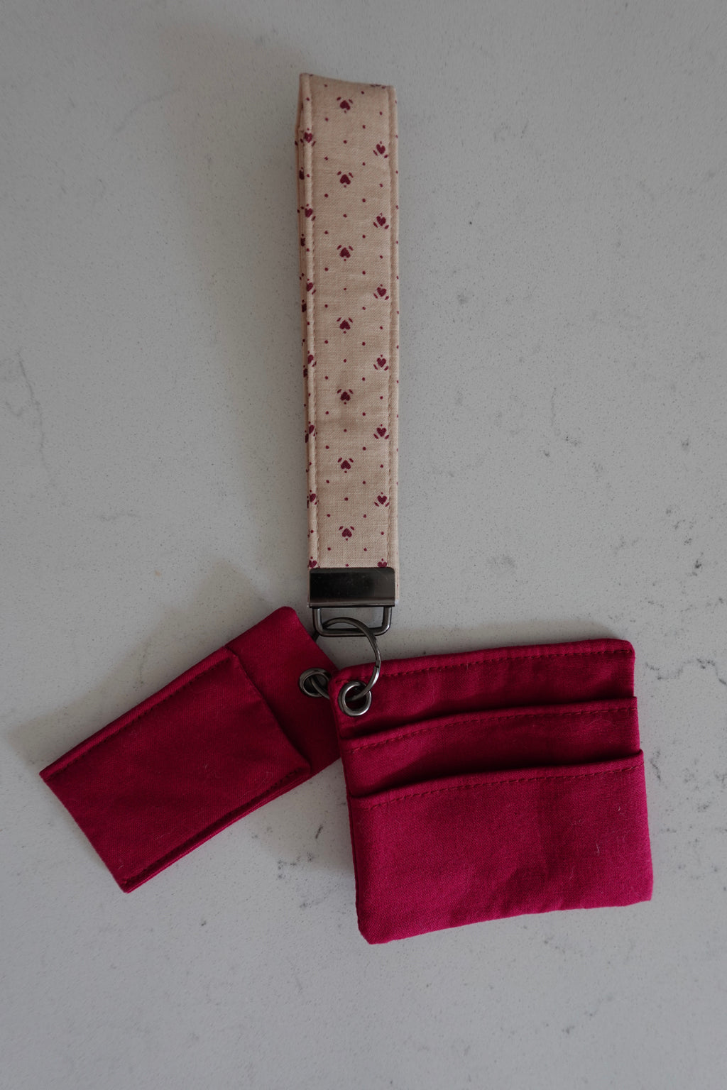 Fabric wristlet keychain